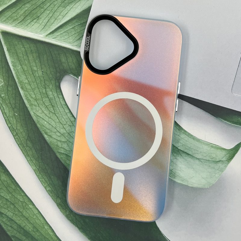 قاب گوشی iPhone 16 آیفون So Cool اورجینال طرح مگ سیف Magsafe دکمه Silver هولوگرامی کد 71598 - Image 2
