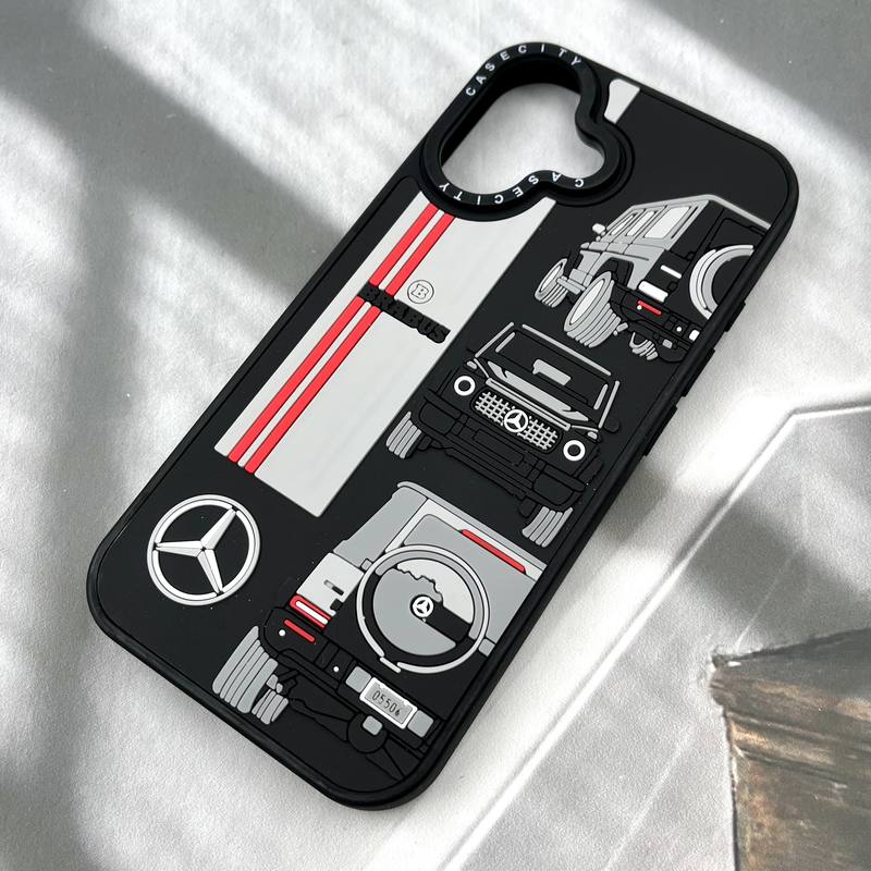 قاب گوشی iPhone 16 آیفون Case Tiffy اورجینال طرح برجسته ضد ضربه بنز کد 84033 - Image 2