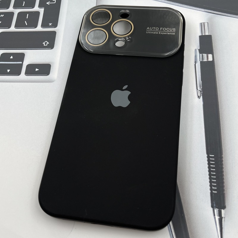 قاب گوشی iPhone 15 Pro Max آیفون سیلیکونی پاک کنی Auto Focus مگ سیف Magsafe اورجینال محافظ لنز دار شیشه ای مشکی کد 884875 - Image 2