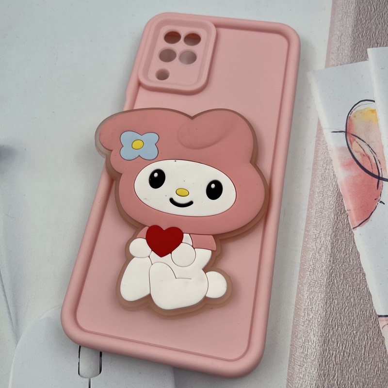 قاب گوشی Galaxy A12 / Galaxy M12 سامسونگ Cute Case عروسکی برجسته چراغدار ضد ضربه گلبهی کد 95760 - Image 2
