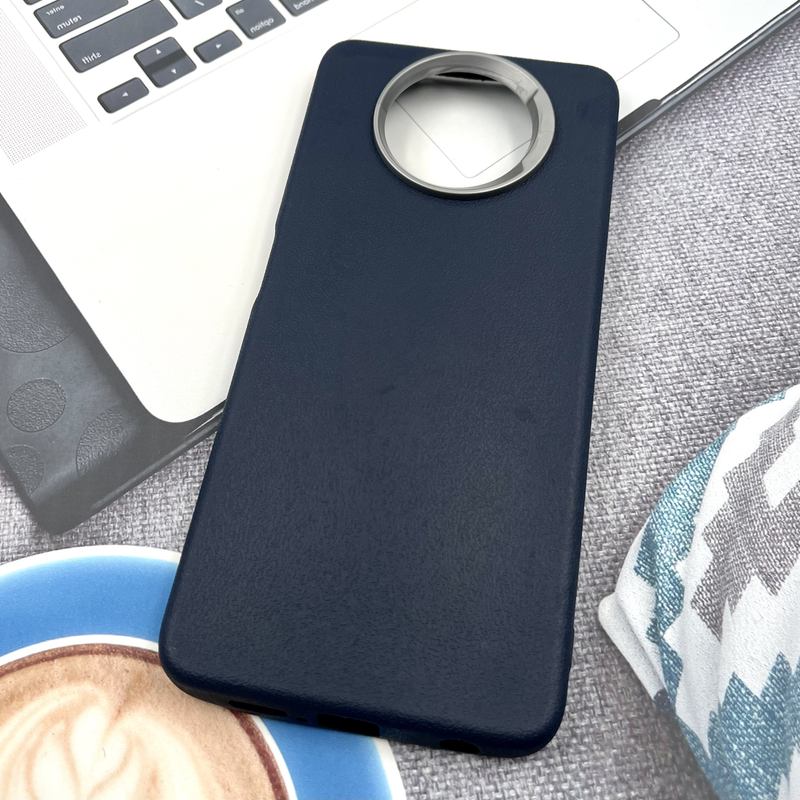 قاب گوشی Poco X3 / Poco X3 NFC / Poco X3 Pro شیائومی Texture سیلیکونی Leather Case لنز کرومی سرمه ای کد 103807 - Image 2