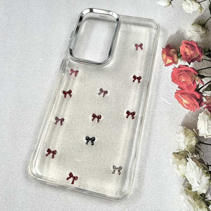 قاب گوشی Galaxy A57 سامسونگ Luxury Case سوپر شاین لنز Silver پاپیون رنگی کد 104045 - Image 2