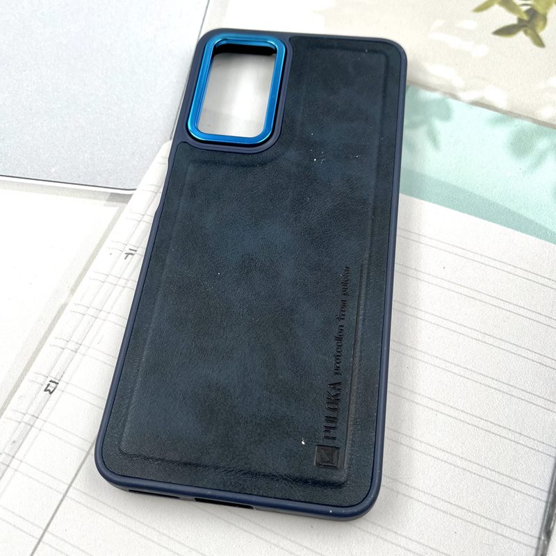 قاب گوشی Redmi Note 11 Pro / Redmi Note 12 Pro 4G شیائومی چرم Puloka Design اورجینال داخل پارچه ای لنز Metal سرمه ای کد 108023 - Image 2