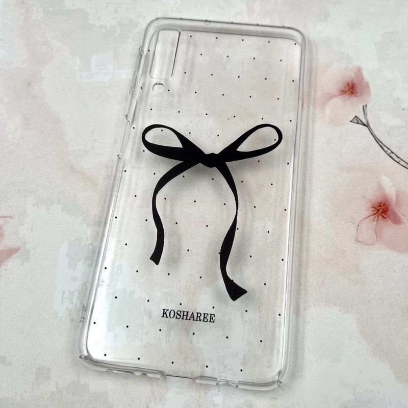 قاب گوشی (Galaxy A7 2018 (A750 سامسونگ Art Case شفاف Slim طرح پاپیون مشکی کد 118928 - Image 2