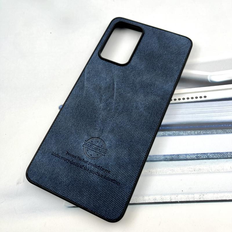 قاب گوشی Galaxy A72 سامسونگ Cotton Case مخمل چرمی Hand Made کلاسیک سرمه ای کد 128557 - Image 2