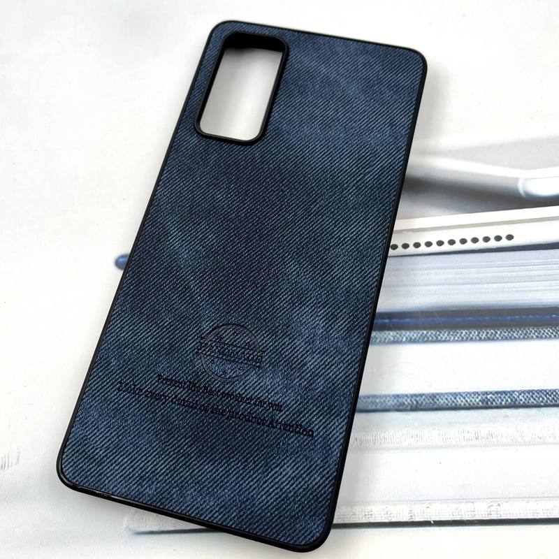 قاب گوشی Galaxy S20 FE سامسونگ Cotton Case مخمل چرمی Hand Made کلاسیک سرمه ای کد 135684 - Image 2