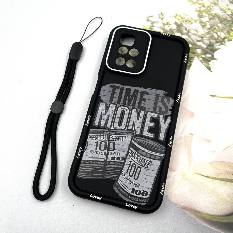 قاب گوشی Redmi 10 / Redmi 10 Prime شیائومی Strap Case سیلیکونی سولید ضد ضربه همراه بند مچی محافظ لنز دار طرح مانی کد 137009 - Image 2