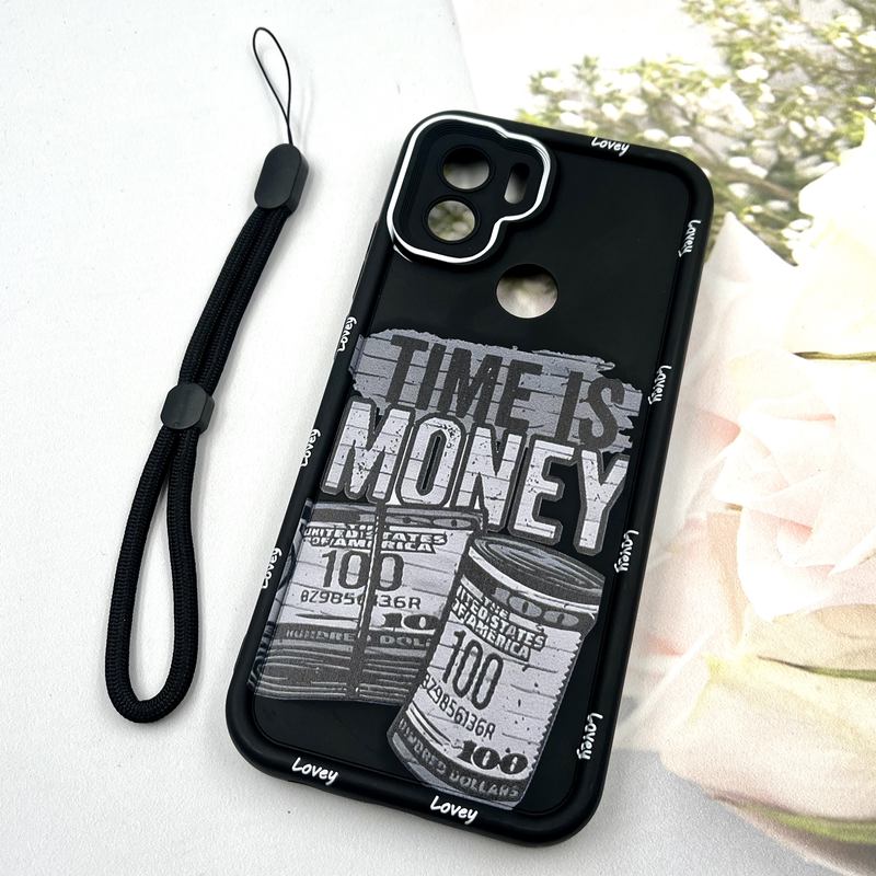 قاب گوشی Redmi A1 Plus / Redmi A2 Plus / Poco C50 شیائومی Strap Case سیلیکونی سولید ضد ضربه همراه بند مچی محافظ لنز دار طرح مانی کد 139633 - Image 2
