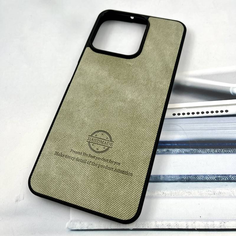 قاب گوشی Honor X7C آنر Cotton Case مخمل چرمی Hand Made کلاسیک سبز کد 150139 - Image 2