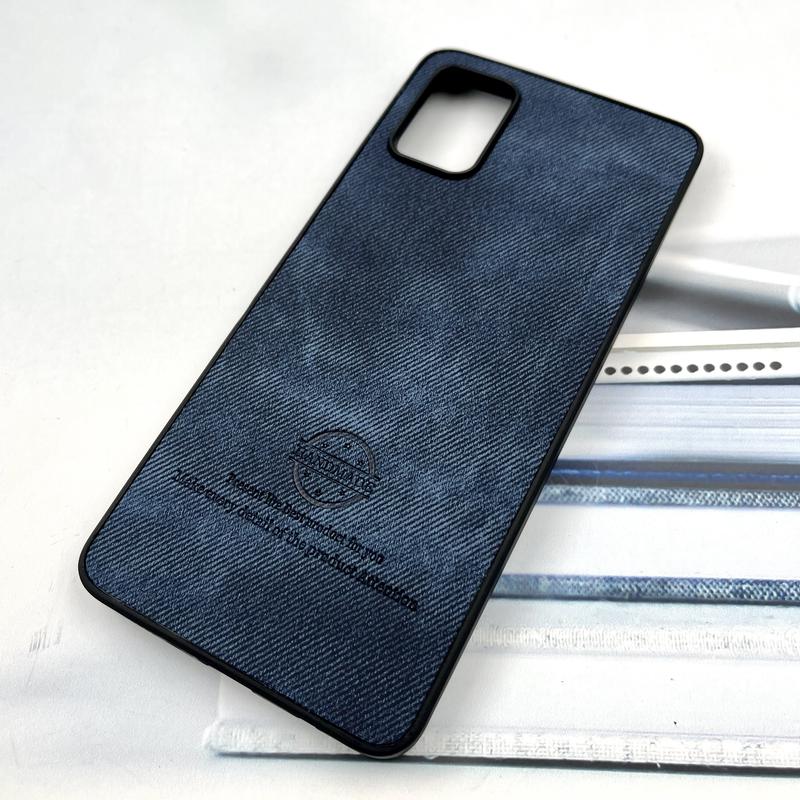 قاب گوشی Galaxy A51 سامسونگ Cotton Case مخمل چرمی Hand Made کلاسیک سرمه ای کد 150654 - Image 2