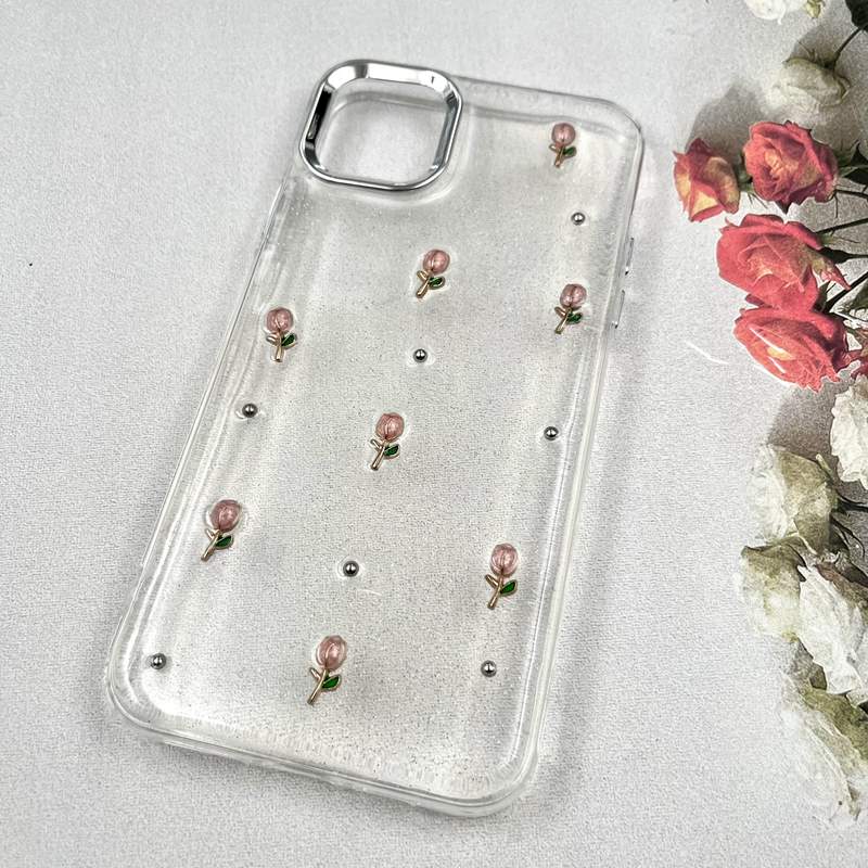 قاب گوشی iPhone 11 Pro Max آیفون Luxury Case سوپر شاین لنز Silver گل رز کد 151392 - Image 2