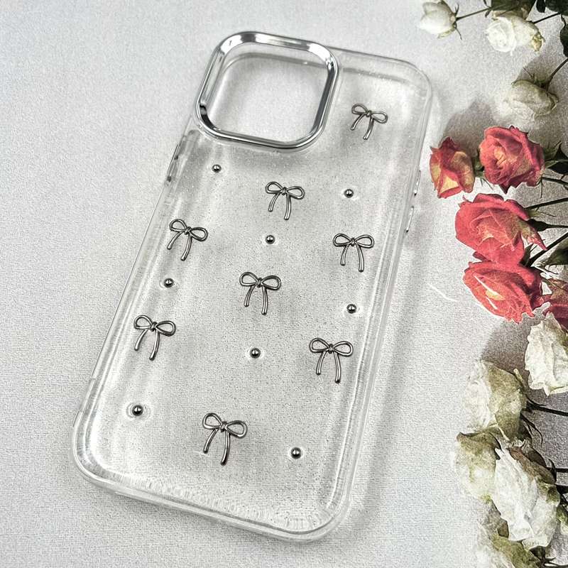 قاب گوشی iPhone 14 Pro Max آیفون Luxury Case سوپر شاین لنز Silver پاپیون کد 152511 - Image 2