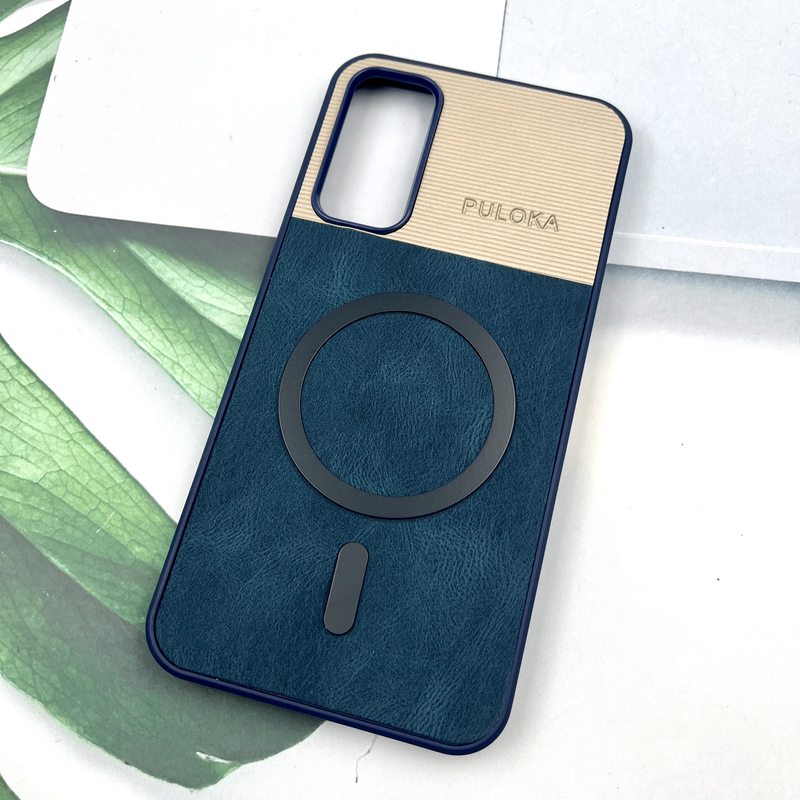 قاب گوشی Galaxy A34 سامسونگ Leather Cover مگ سیف Magsafe اورجینال لوکس کلاسیک سرمه ای کد 153375 - Image 2