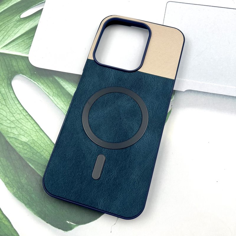 قاب گوشی Redmi 15C شیائومی Leather Cover مگ سیف Magsafe اورجینال لوکس کلاسیک سرمه ای کد 164367 - Image 2