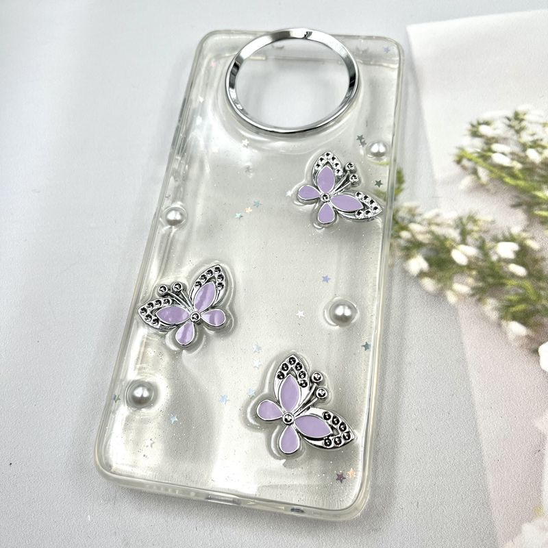قاب گوشی Poco X3 / Poco X3 NFC / Poco X3 Pro شیائومی Star Butterfly شاین لنز Silver پروانه برجسته لوکس یاسی کد 165564 - Image 2