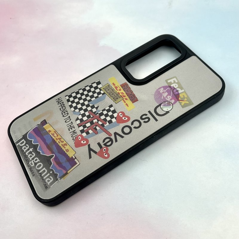 قاب گوشی Galaxy A54 سامسونگ PC CASE ضد ضربه هولوگرافیک دو طرحی لنز برجسته مشکی کد 169652 - Image 2