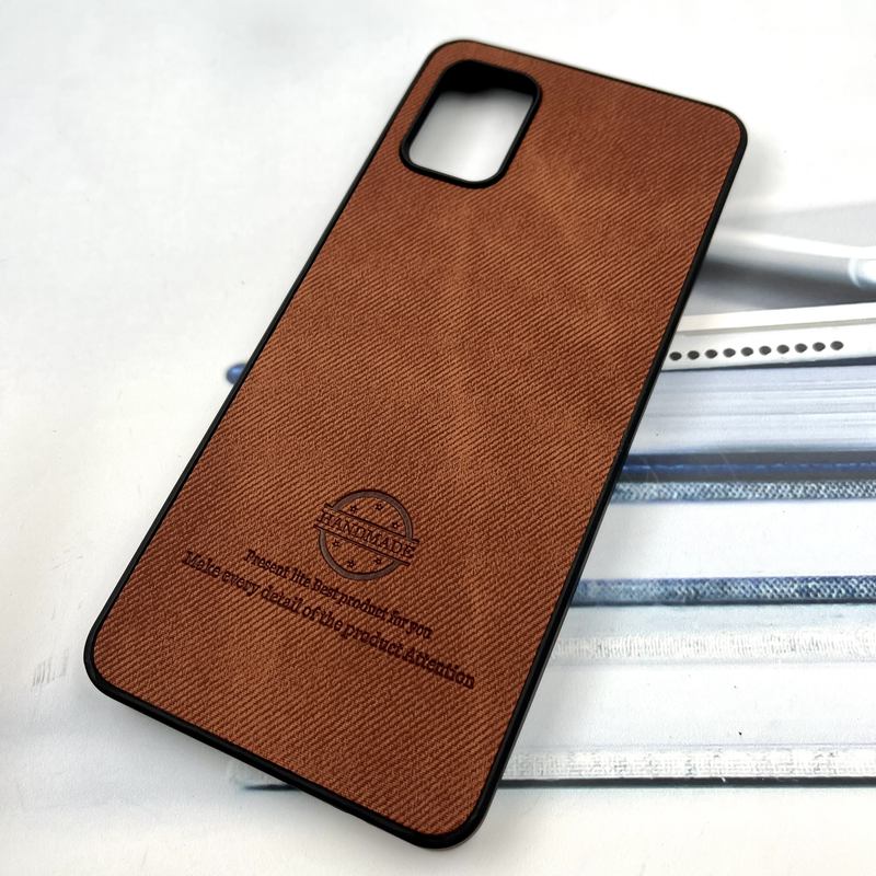 قاب گوشی Galaxy A31 سامسونگ Cotton Case مخمل چرمی Hand Made کلاسیک عسلی کد 175779 - Image 2
