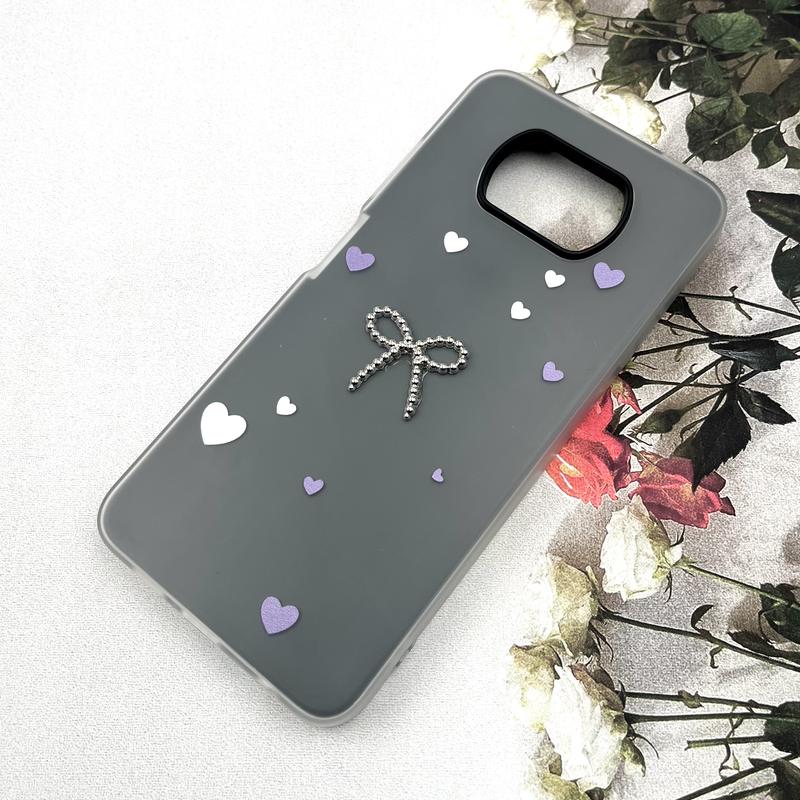 قاب گوشی Poco X3 / Poco X3 NFC / Poco X3 Pro شیائومی Papion Case سیلیکونی پاستلی ضد ضربه طرح پاپیون و قلب برجسته مشکی کد 184117 - Image 2