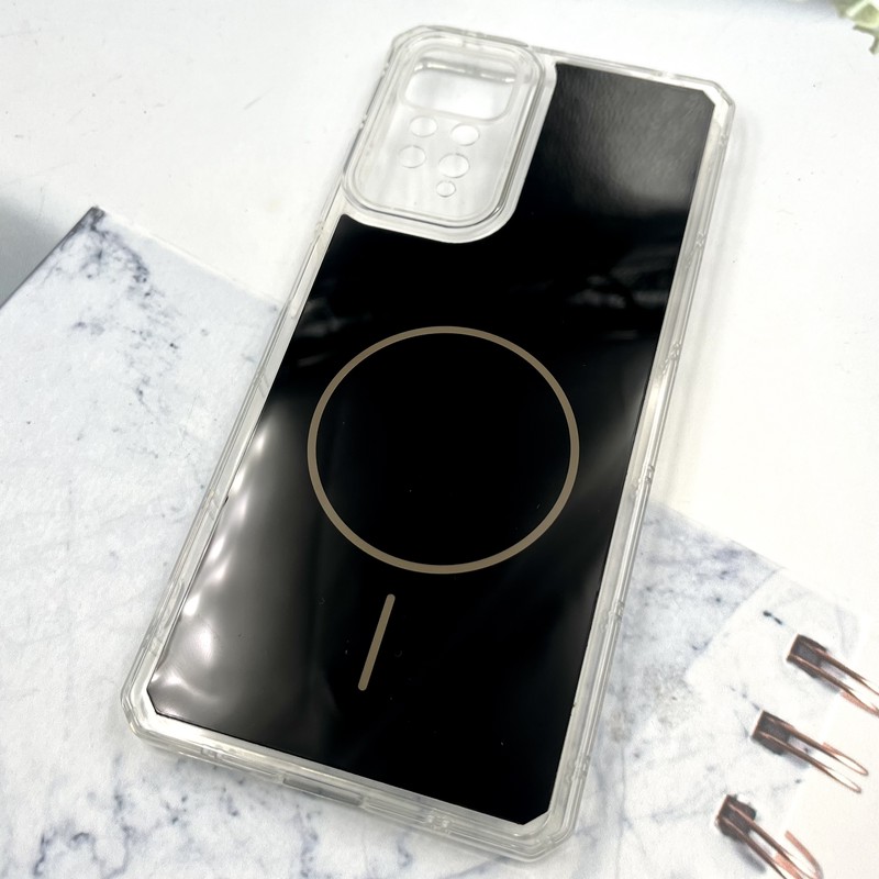 قاب گوشی Redmi Note 11 Pro / Redmi Note 12 Pro 4G شیائومی Clear Cover طرح مگ سیف Magsafe ایربگ دار ضد ضربه مشکی محافظ لنز دار کد 190285 - Image 2