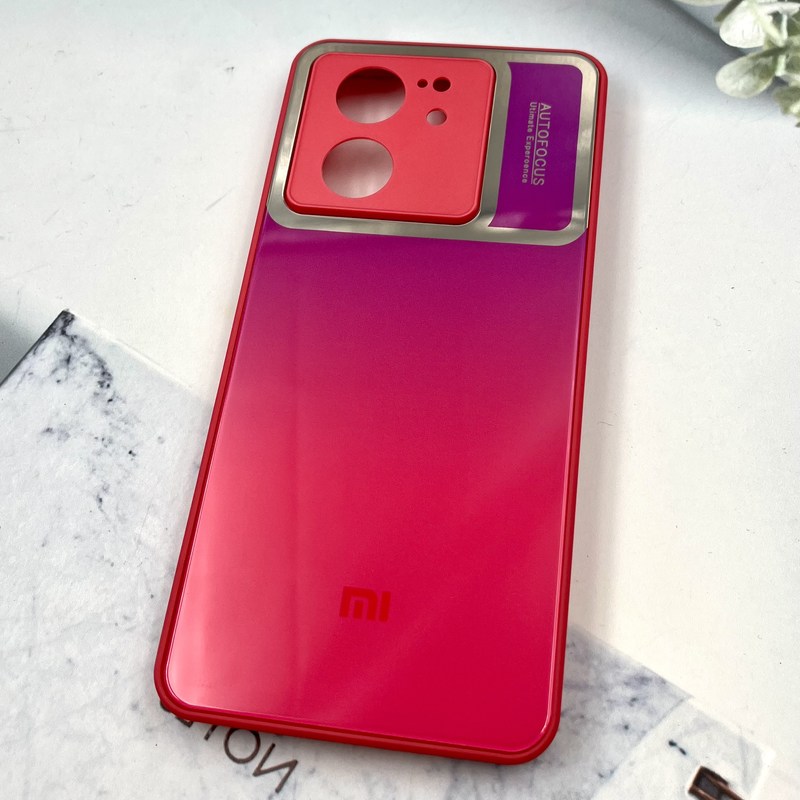 قاب گوشی Xiaomi 13T / Xiaomi 13T Pro شیائومی PVD دور سیلیکونی Auto Focus محافظ لنز دار سرخابی کد 195540 - Image 2