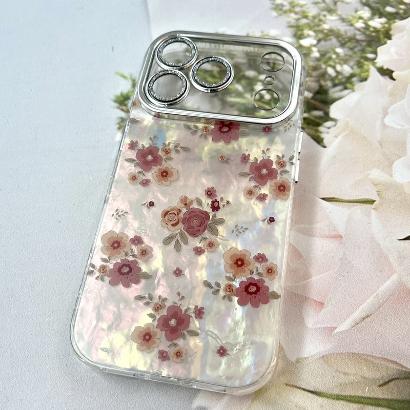 قاب گوشی iPhone 17 Pro آیفون iCe Case پینترستی طرح گل یخی ضد ضربه لنز برجسته کد 196245 - Image 2