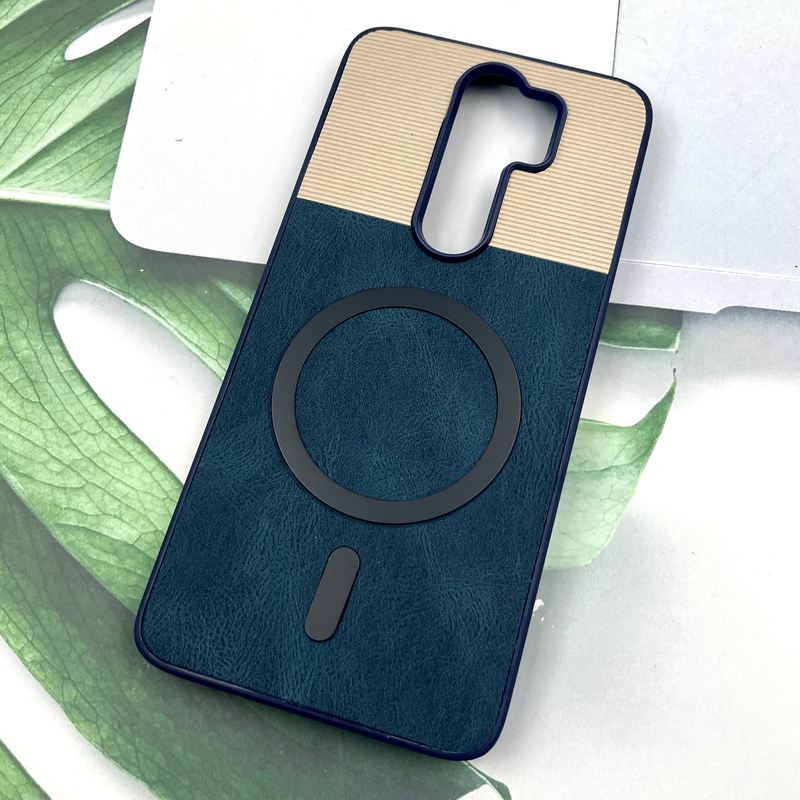 قاب گوشی Redmi Note 8 Pro شیائومی Leather Cover مگ سیف Magsafe اورجینال لوکس کلاسیک سرمه ای کد 198045 - Image 2