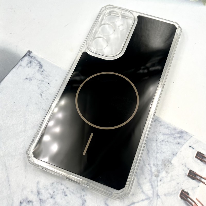 قاب گوشی Galaxy A35 سامسونگ Clear Cover طرح مگ سیف Magsafe ایربگ دار ضد ضربه مشکی محافظ لنز دار کد 203955 - Image 2