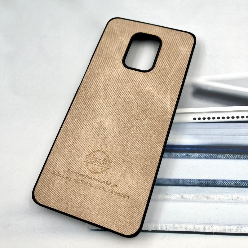 قاب گوشی Redmi Note 9S / Redmi Note 9 Pro شیائومی Cotton Case مخمل چرمی Hand Made کلاسیک کرم کد 209409 - Image 2