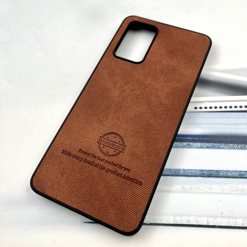 قاب گوشی Galaxy A32 4G سامسونگ Cotton Case مخمل چرمی Hand Made کلاسیک عسلی کد 211014 - Image 2