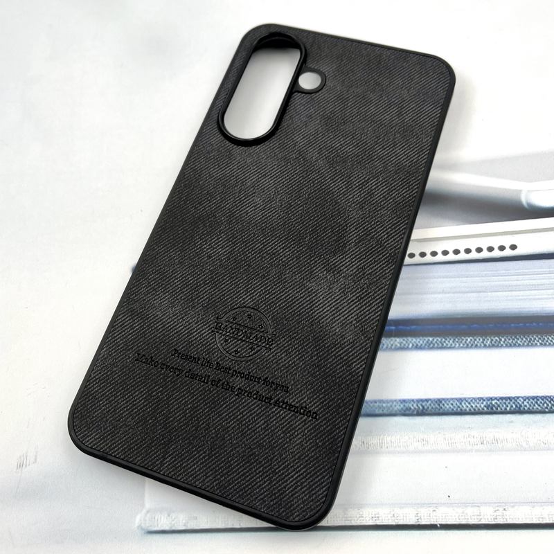 قاب گوشی Galaxy A36 / A56 سامسونگ Cotton Case مخمل چرمی Hand Made کلاسیک مشکی کد 211526 - Image 2