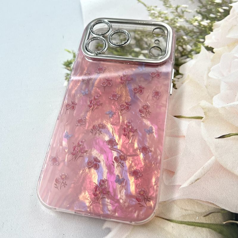 قاب گوشی iPhone 17 Pro Max آیفون iCe Case پینترستی طرح گل یخی ضد ضربه لنز برجسته کد 213075 - Image 2