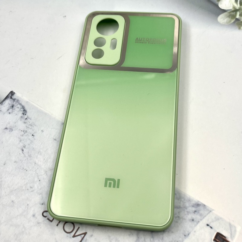 قاب گوشی Xiaomi 12 Lite شیائومی PVD دور سیلیکونی Auto Focus محافظ لنز دار سبز کد 219282 - Image 2