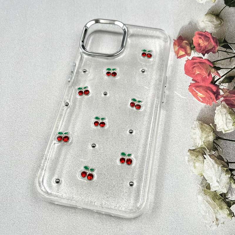 قاب گوشی iPhone 13 / iphone 14 آیفون Luxury Case سوپر شاین لنز Silver گیلاس کد 221939 - Image 2