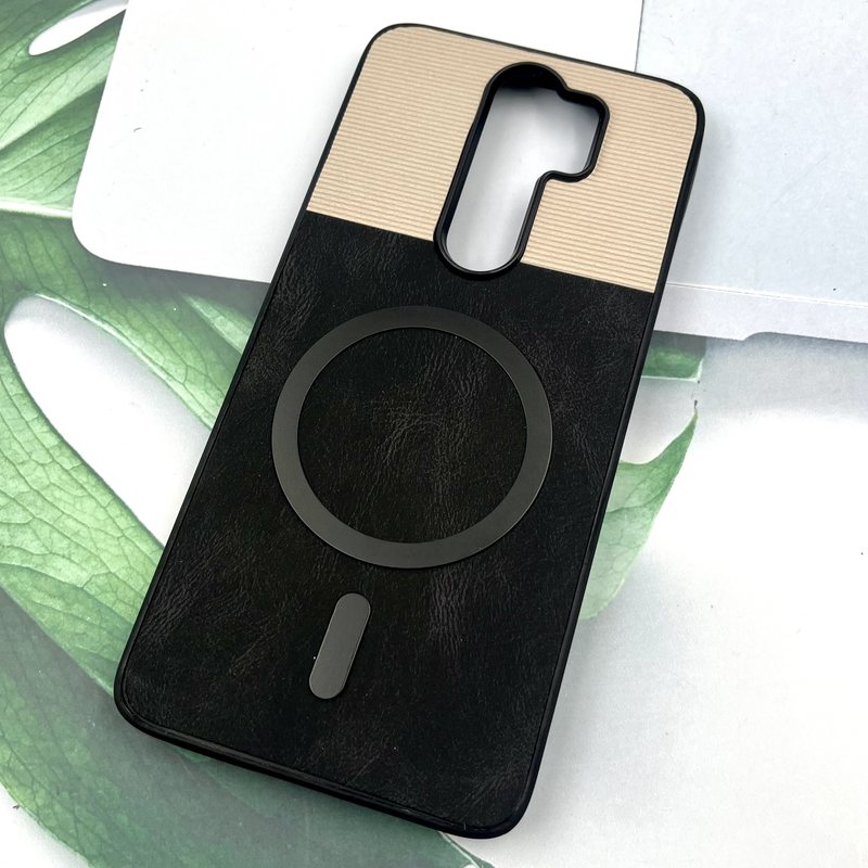 قاب گوشی Redmi Note 8 Pro شیائومی Leather Cover مگ سیف Magsafe اورجینال لوکس کلاسیک مشکی کد 227798 - Image 2