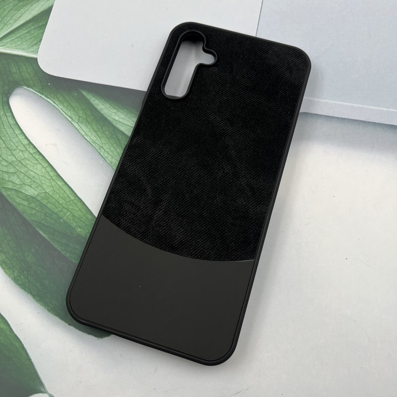 قاب گوشی Galaxy A14 سامسونگ Velvet Cover چرم مخملی کلاسیک Sof مشکی کد 238844 - Image 2