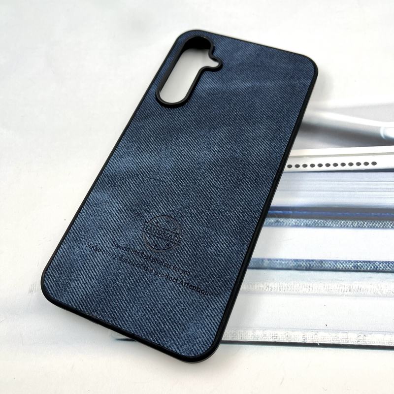 قاب گوشی Galaxy S23 FE سامسونگ Cotton Case مخمل چرمی Hand Made کلاسیک سرمه ای کد 252583 - Image 2