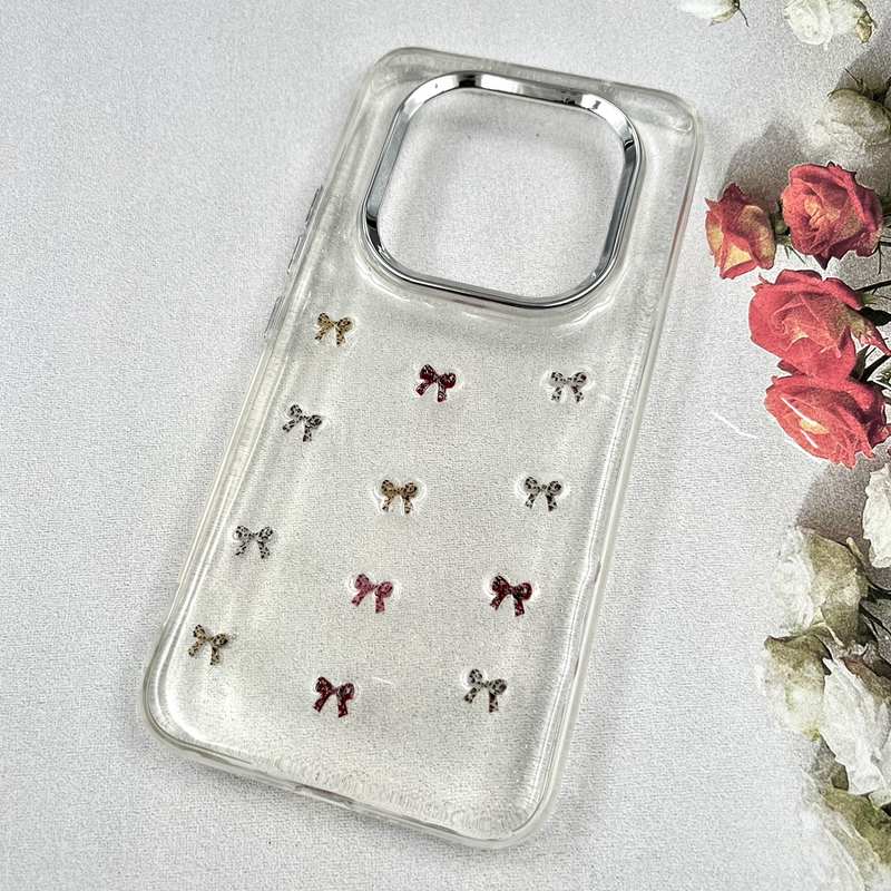 قاب گوشی Redmi Note 15 Pro Plus شیائومی Luxury Case سوپر شاین لنز Silver پاپیون رنگی کد 253082 - Image 2