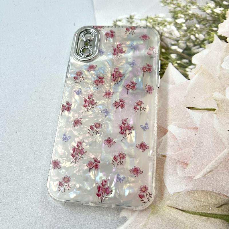 قاب گوشی iPhone X / iPhone XS آیفون iCe Case پینترستی طرح گل یخی ضد ضربه محافظ لنز دار سواروسکی گلسی کد 257482 - Image 2