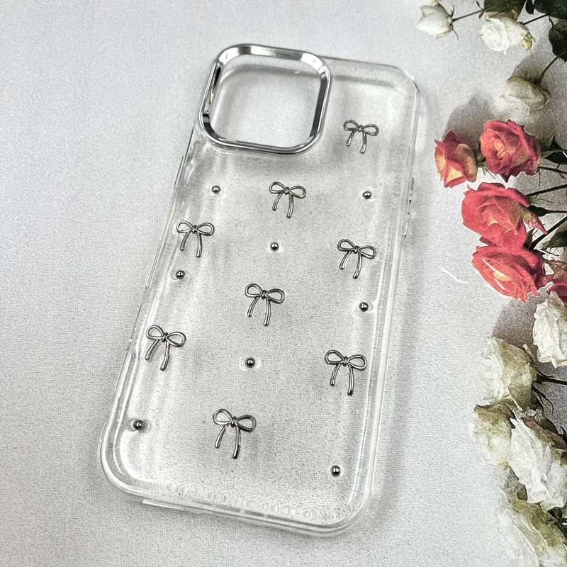 قاب گوشی iPhone 16 Pro Max آیفون Luxury Case سوپر شاین لنز Silver پاپیون کد 268443 - Image 2