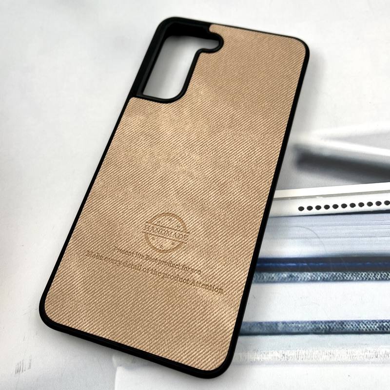 قاب گوشی Galaxy S21 FE سامسونگ Cotton Case مخمل چرمی Hand Made کلاسیک کرم کد 268621 - Image 2