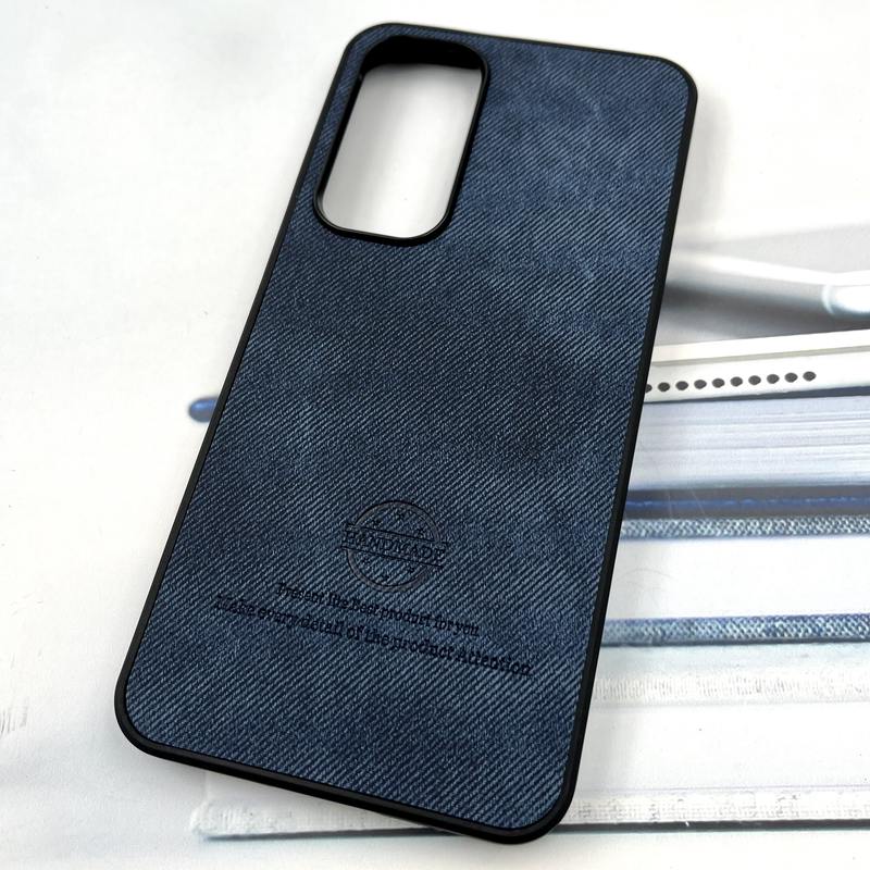 قاب گوشی Galaxy S24 FE سامسونگ Cotton Case مخمل چرمی Hand Made کلاسیک سرمه ای کد 288482 - Image 2