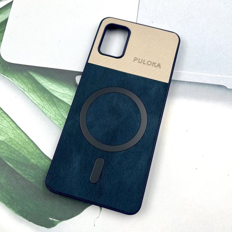 قاب گوشی Galaxy A31 سامسونگ Leather Cover مگ سیف Magsafe اورجینال لوکس کلاسیک سرمه ای کد 291862 - Image 2