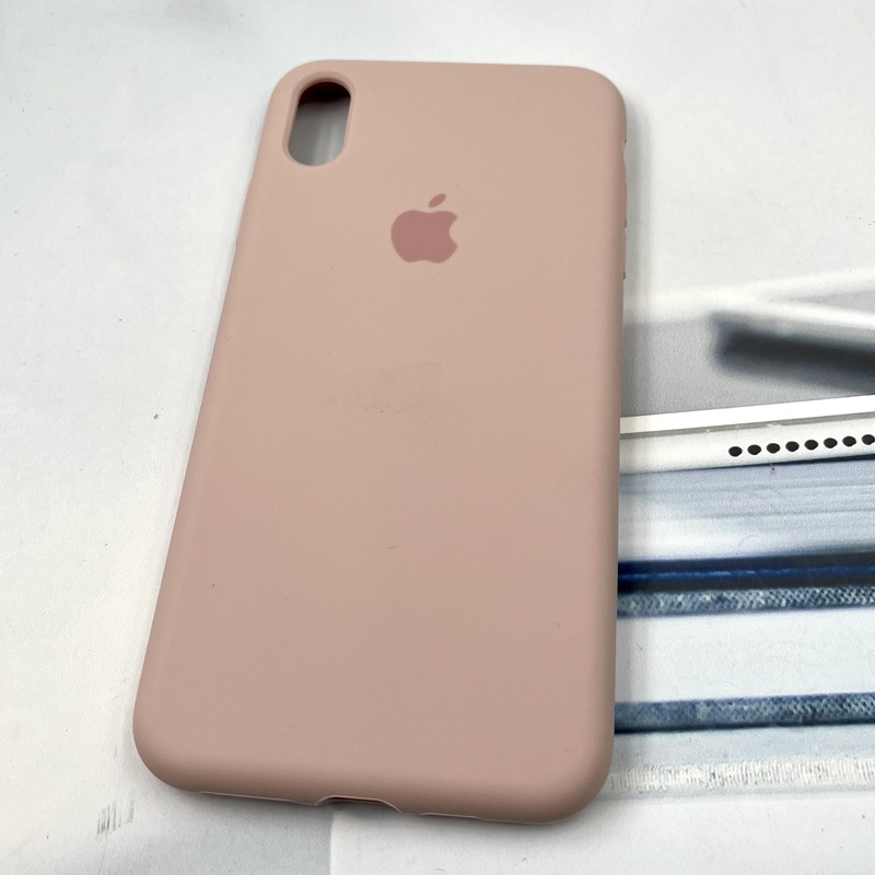 قاب گوشی iPhone XS Max آیفون سیلیکونی پاک کنی اورجینال داخل پارچه ای گلبهی کم رنگ کد 305186 - Image 2