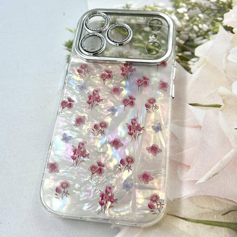قاب گوشی iPhone 17 Pro آیفون iCe Case پینترستی طرح گل یخی ضد ضربه لنز برجسته کد 312996 - Image 2