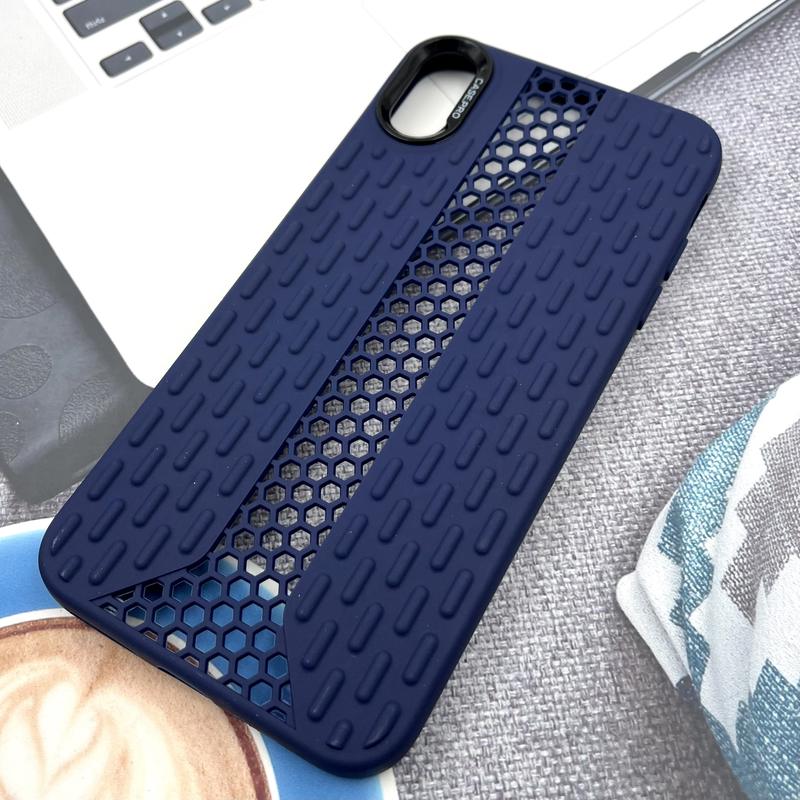 قاب گوشی iPhone XS Max آیفون Honeycomb Case سیلیکونی طرح کندویی لنز برجسته ضد ضربه سرمه ای کد 316569 - Image 2