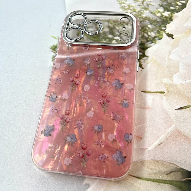 قاب گوشی iPhone 17 Pro Max آیفون iCe Case پینترستی طرح گل یخی ضد ضربه لنز برجسته کد 322775 - Image 2