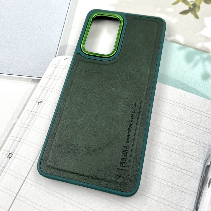 قاب گوشی Galaxy A53 سامسونگ چرم Puloka Design اورجینال داخل پارچه ای لنز Metal سبز کد 323891 - Image 2