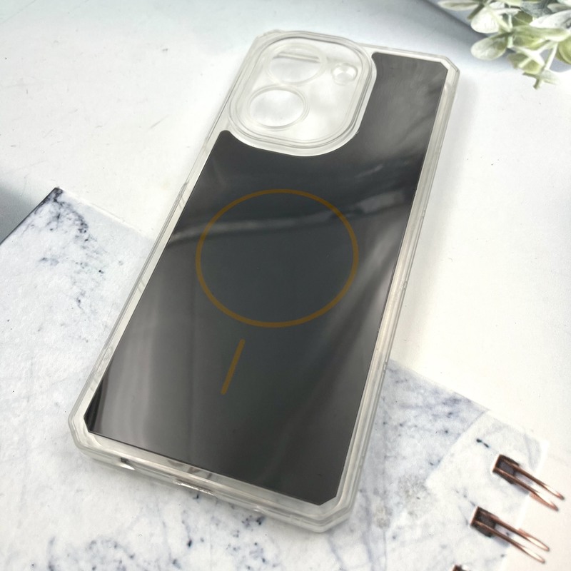 قاب گوشی Redmi A5 / Poco C71 شیائومی Clear Cover طرح مگ سیف Magsafe ایربگ دار ضد ضربه تیتانیوم محافظ لنز دار کد 347074 - Image 2