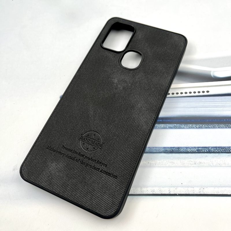 قاب گوشی Galaxy A21S سامسونگ Cotton Case مخمل چرمی Hand Made کلاسیک مشکی کد 349381 - Image 2
