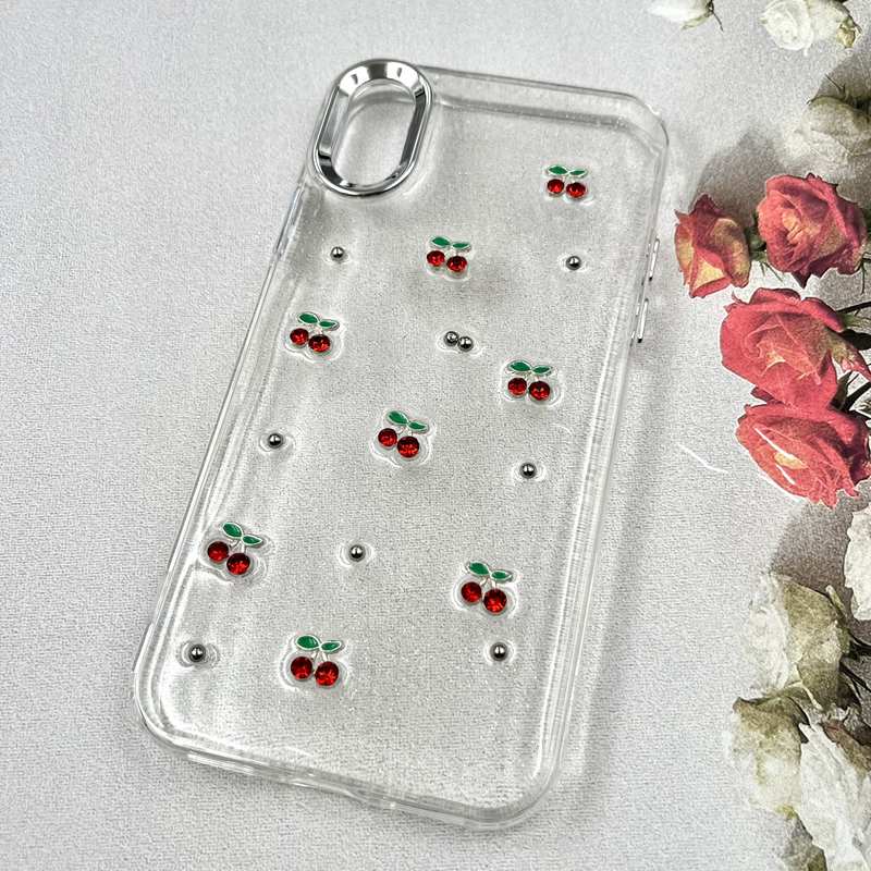 قاب گوشی iPhone X / iPhone XS آیفون Luxury Case سوپر شاین لنز Silver گیلاس کد 353405 - Image 2
